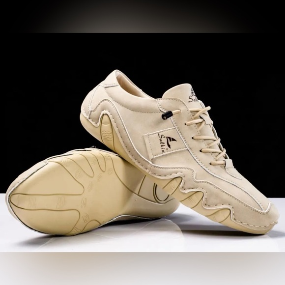 Salkin Men’s Sneakers Size 45 Beige - Picture 1 of 11
